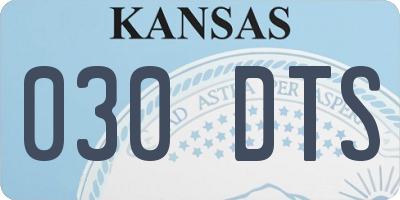 KS license plate 030DTS
