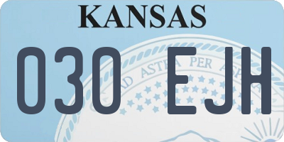 KS license plate 030EJH