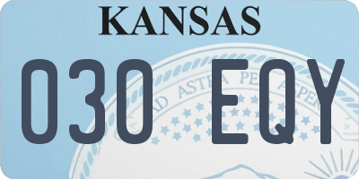KS license plate 030EQY