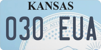 KS license plate 030EUA