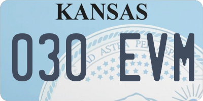 KS license plate 030EVM