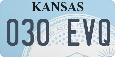 KS license plate 030EVQ