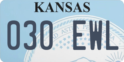 KS license plate 030EWL