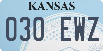 KS license plate 030EWZ