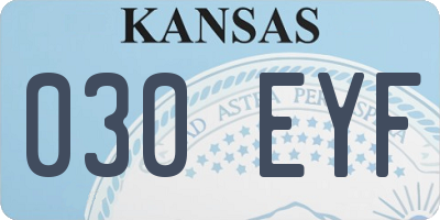 KS license plate 030EYF