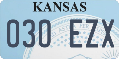 KS license plate 030EZX