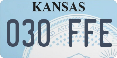 KS license plate 030FFE