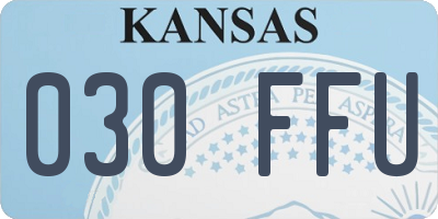 KS license plate 030FFU