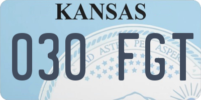 KS license plate 030FGT
