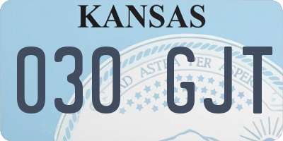 KS license plate 030GJT