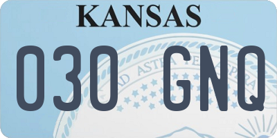 KS license plate 030GNQ