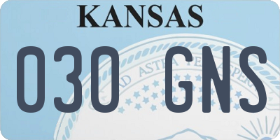 KS license plate 030GNS