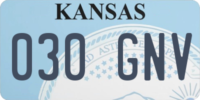 KS license plate 030GNV