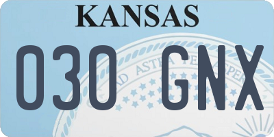 KS license plate 030GNX
