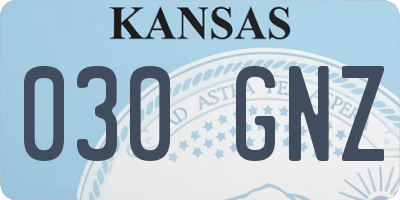 KS license plate 030GNZ