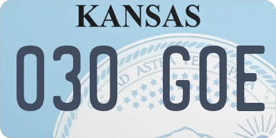 KS license plate 030GOE