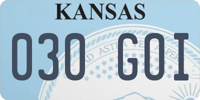 KS license plate 030GOI