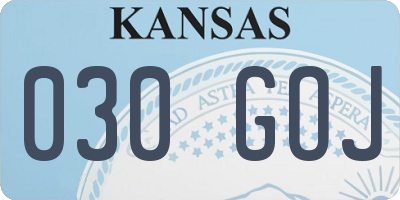KS license plate 030GOJ