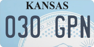 KS license plate 030GPN