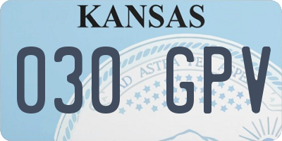 KS license plate 030GPV