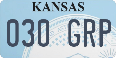 KS license plate 030GRP