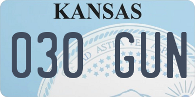 KS license plate 030GUN