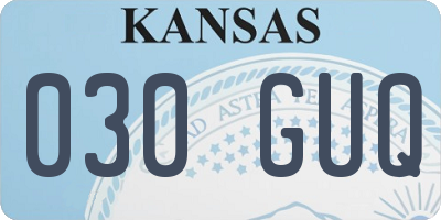 KS license plate 030GUQ