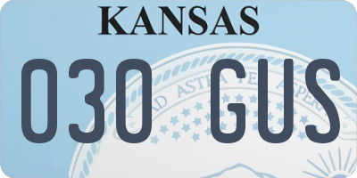 KS license plate 030GUS