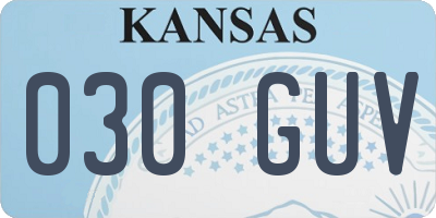 KS license plate 030GUV
