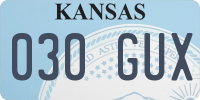 KS license plate 030GUX