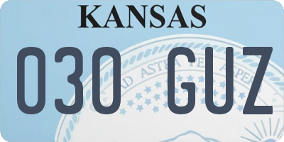 KS license plate 030GUZ