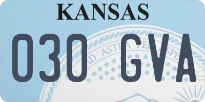 KS license plate 030GVA