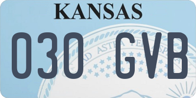 KS license plate 030GVB
