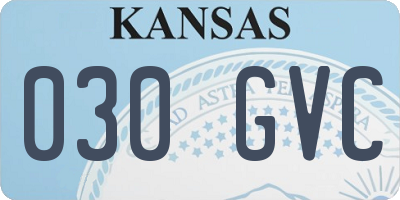 KS license plate 030GVC