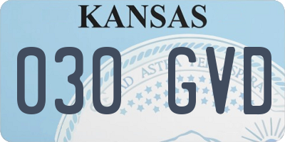 KS license plate 030GVD