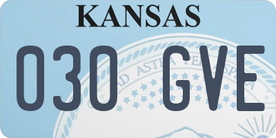 KS license plate 030GVE