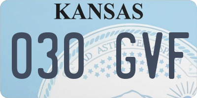 KS license plate 030GVF