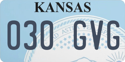 KS license plate 030GVG