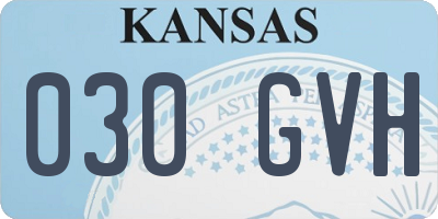 KS license plate 030GVH