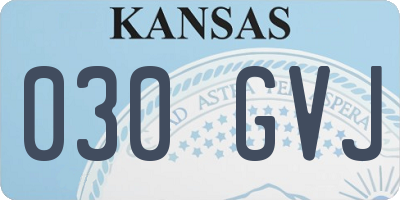 KS license plate 030GVJ