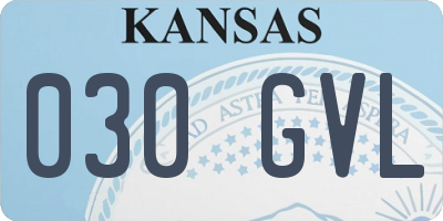 KS license plate 030GVL