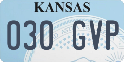 KS license plate 030GVP