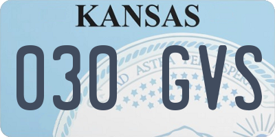KS license plate 030GVS