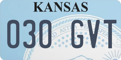 KS license plate 030GVT