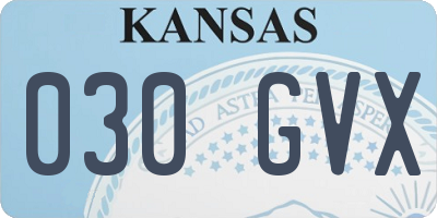 KS license plate 030GVX