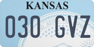 KS license plate 030GVZ