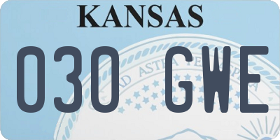 KS license plate 030GWE