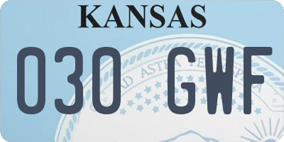 KS license plate 030GWF
