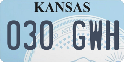 KS license plate 030GWH