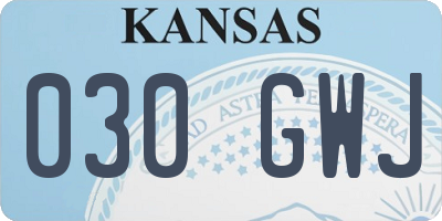 KS license plate 030GWJ